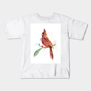 Cardinal Painting Kids T-Shirt